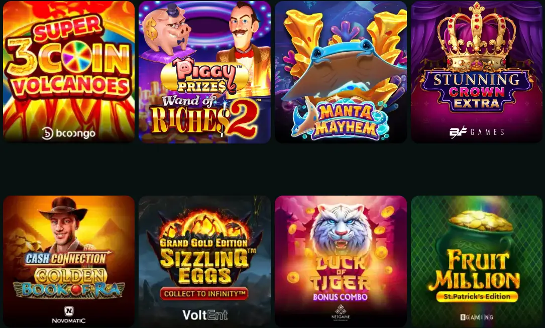 Catálogo de juegos en Luckygem Casino — tragaperras, mesa y casino en vivo